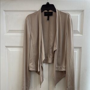 BCBGMaxAzria Tan Draped Jacket